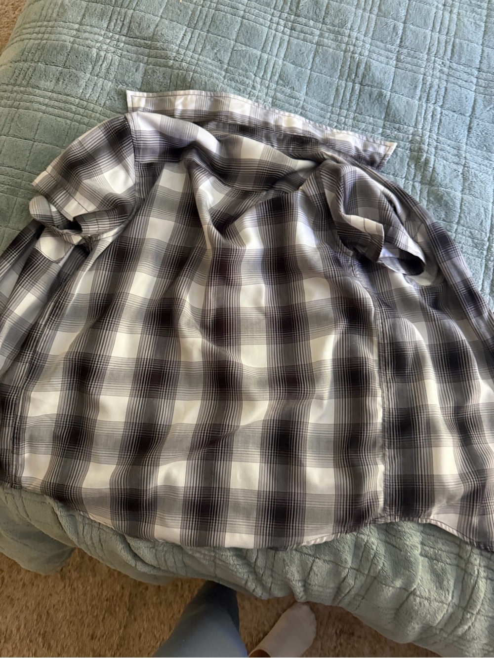DIXXON Gray and White Plaid Tank